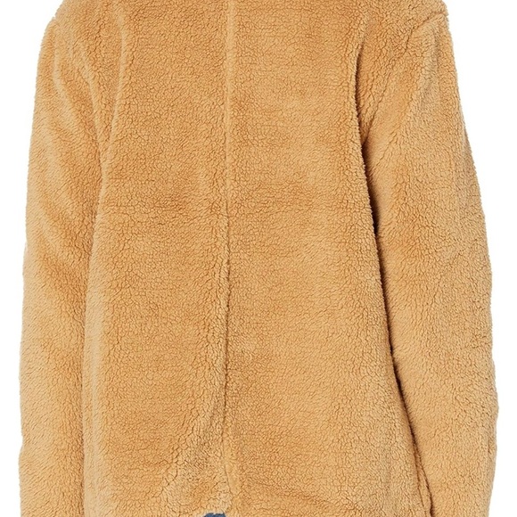 NWOT Mud Pie Tan Teddy Jacket Plush Oversized Fit - Picture 3 of 5